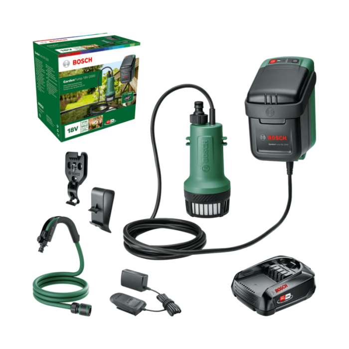 Pompe a eau 18V 1X25AH gardenpump 18V 2000 Bosch 06008C4202
