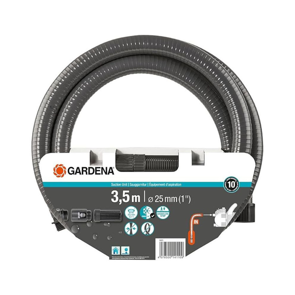 Equipement daspiration 35 m avec filtre d aspiration gardena 1411 20