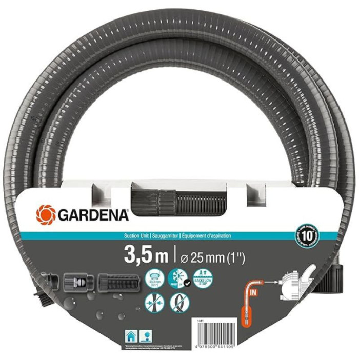 Equipement daspiration 35 m avec filtre d aspiration gardena 1411 20