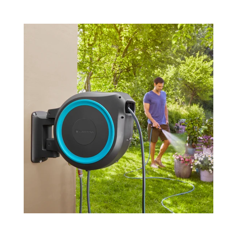Devidoir automatique mural rollup ml 25 m gardena 18620 20