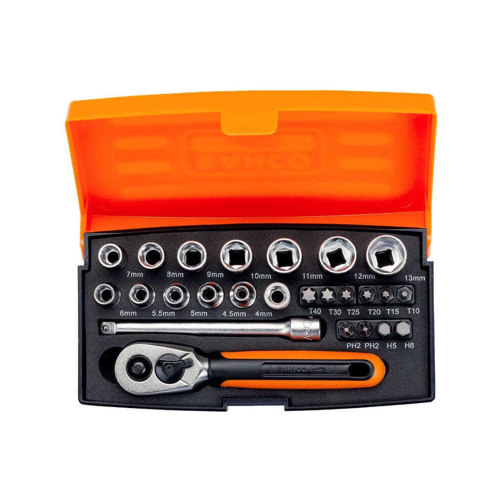 Coffret 25 douilles 1/4" et embouts Bahco SL25 | ProForPro