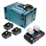 Pack énergie 18V LXT 4x 6,0 Ah + chargeur double MAKPAC Makita