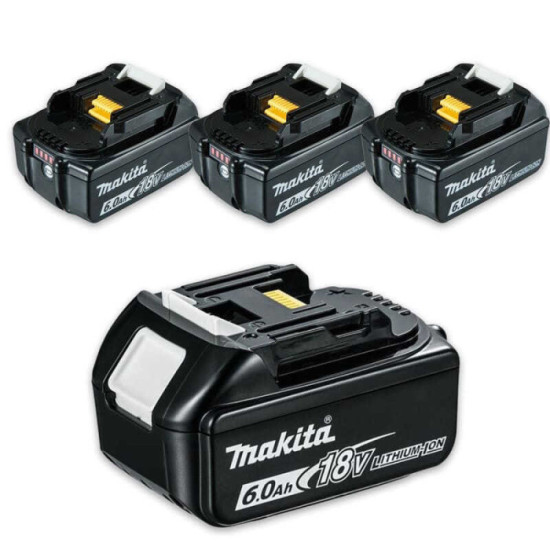 Pack énergie 18V LXT 4x 6,0 Ah + chargeur double MAKPAC Makita