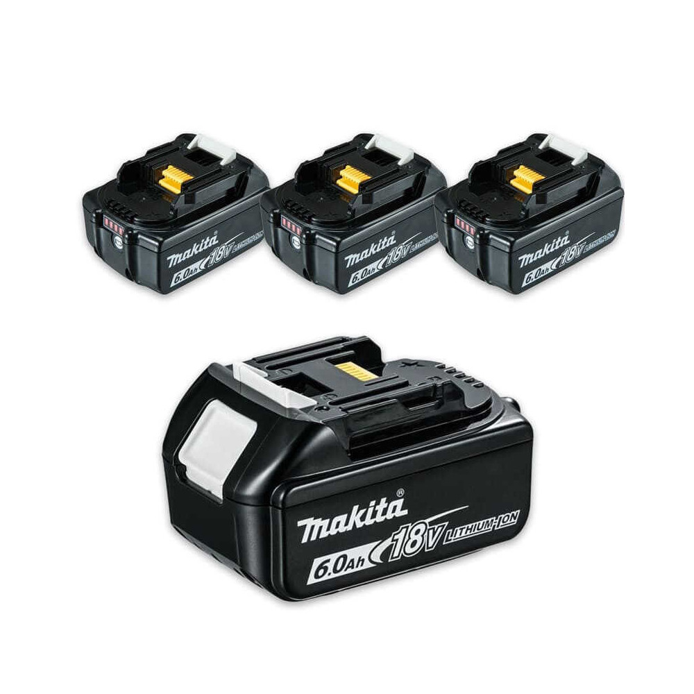 Pack énergie 18V LXT 4x 6,0 Ah + chargeur double MAKPAC Makita