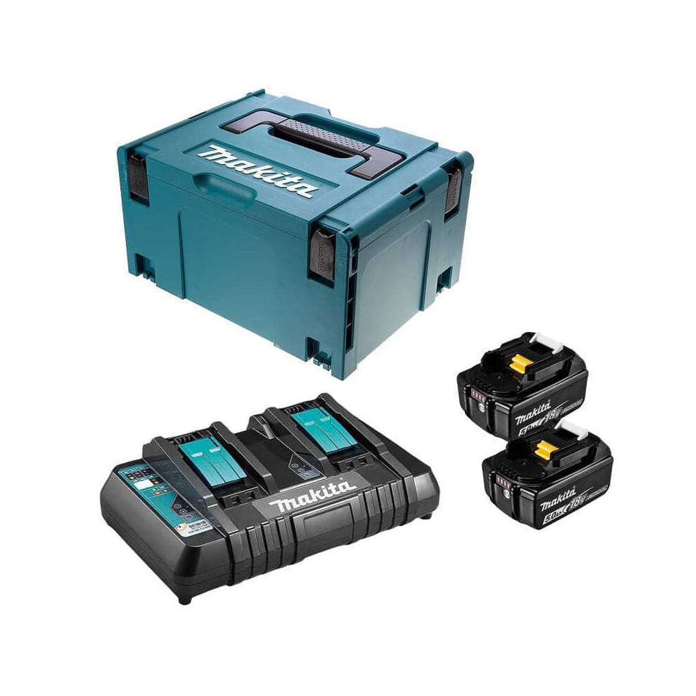 Pack énergie 18V LXT 2x 5,0 Ah + chargeur MAKPAC Makita 197629-2