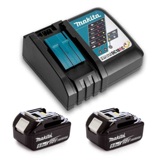 Pack énergie 2x5,0 Ah 18V LXT + chargeur simple rapide Makita 197570-9 | ProForPro