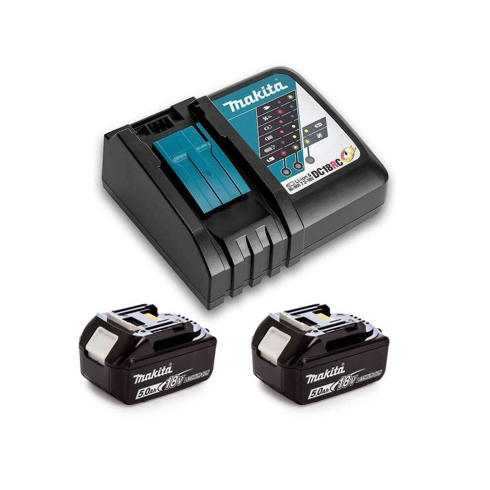 Pack énergie 2x5,0 Ah 18V LXT + chargeur simple rapide Makita 197570-9 | ProForPro