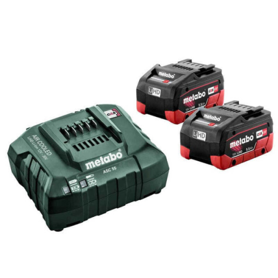 Set énergie 18V Metabo 685122000 2×5,5Ah + chargeur | ProForPro