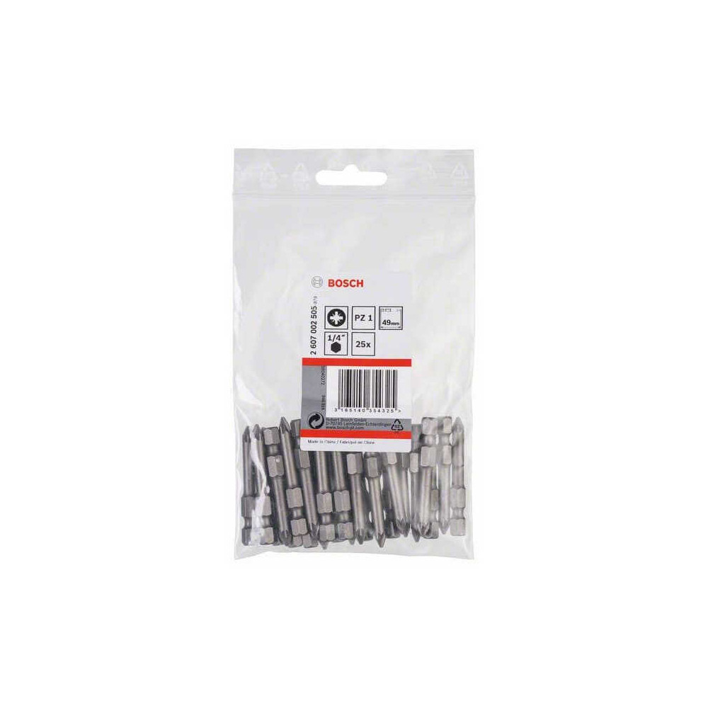 Bosch — Embouts Pozidriv PZ1 extra-dur 49 mm (lot de 25) | ProForPro