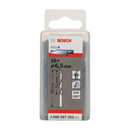 Forets à carrosserie HSS Ø6,5 mm x10 Bosch 2608597252