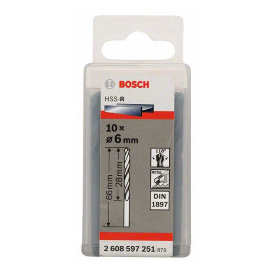 Forets à carrosserie laminés HSS x10 Bosch 2608597251