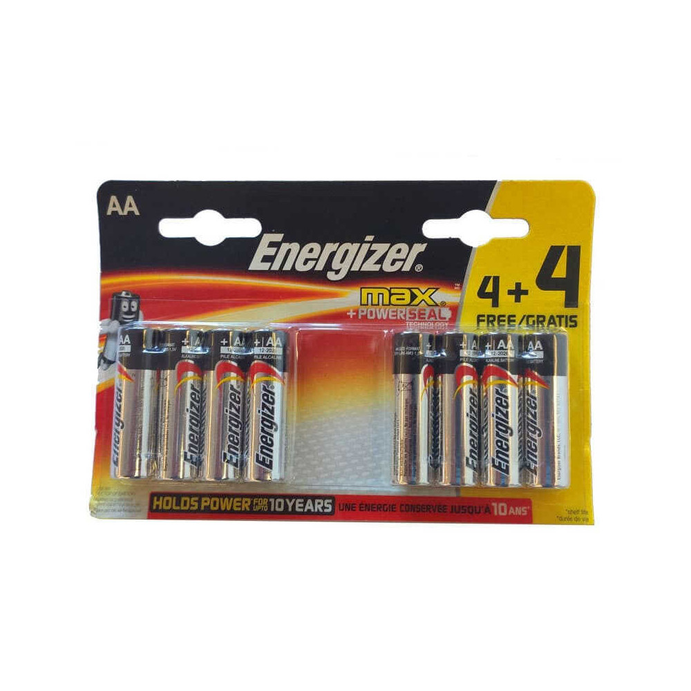 Piles AA Energizer MAX+ Powerseal lot de 8 LR6