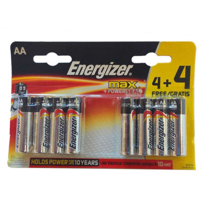 Piles AA Energizer MAX+ Powerseal lot de 8 LR6
