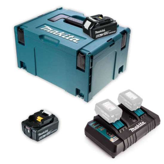 Pack énergie 18V LXT 2x 6,0 Ah + chargeur MAKPAC Makita 198077-8