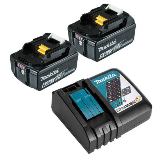 Pack énergie 2x6,0 Ah 18V LXT + chargeur simple Makita 199480-6 | ProForPro