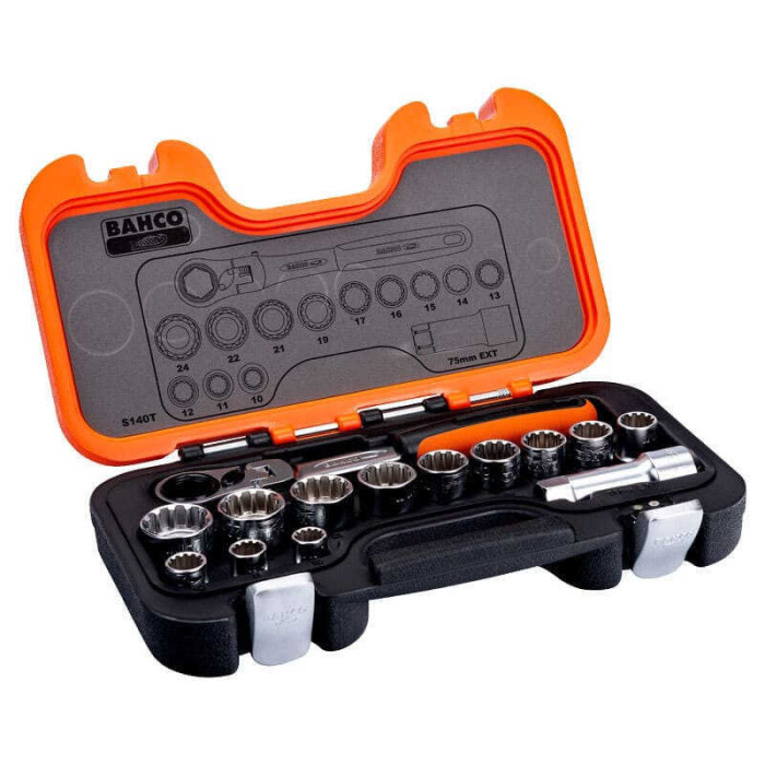 Jeu de douilles traversantes avec cliquet Bahco S140T | ProForPro