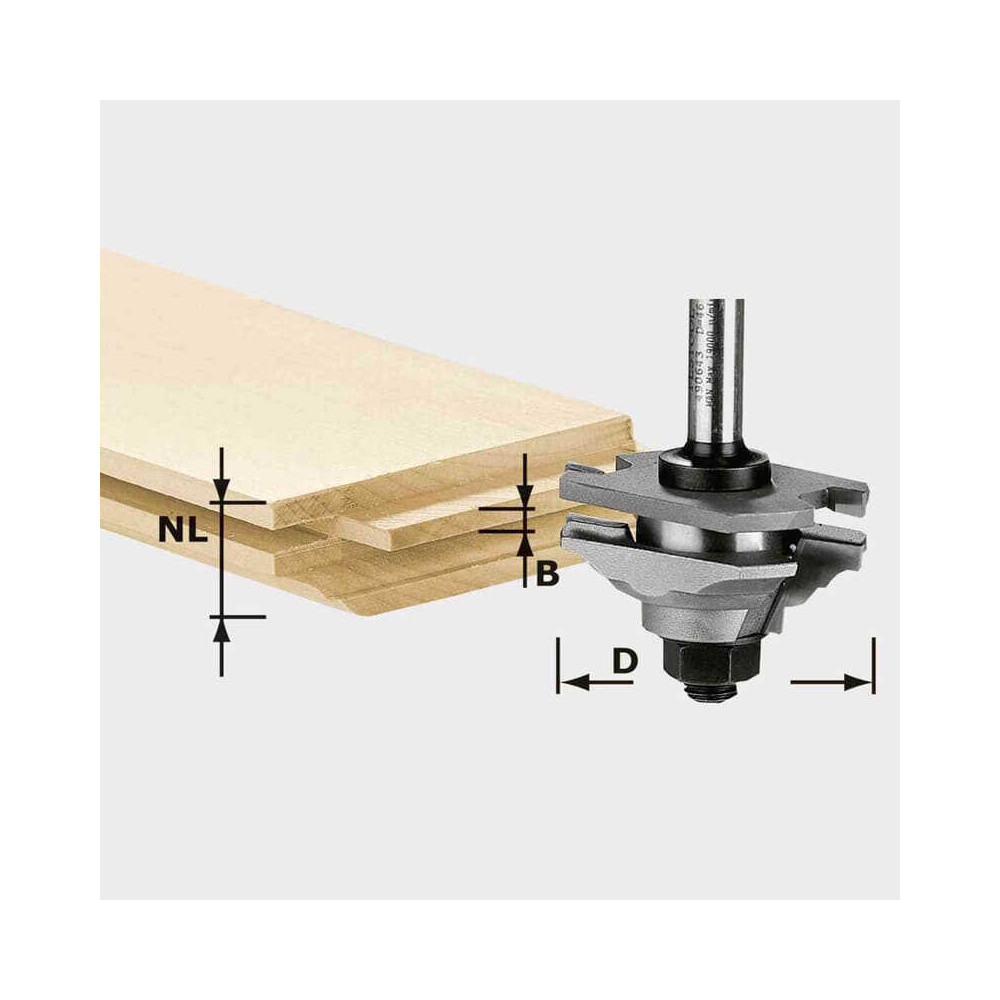 Fraise à languetter HW Festool 490643 S8 D46 queue 8mm | ProForPro