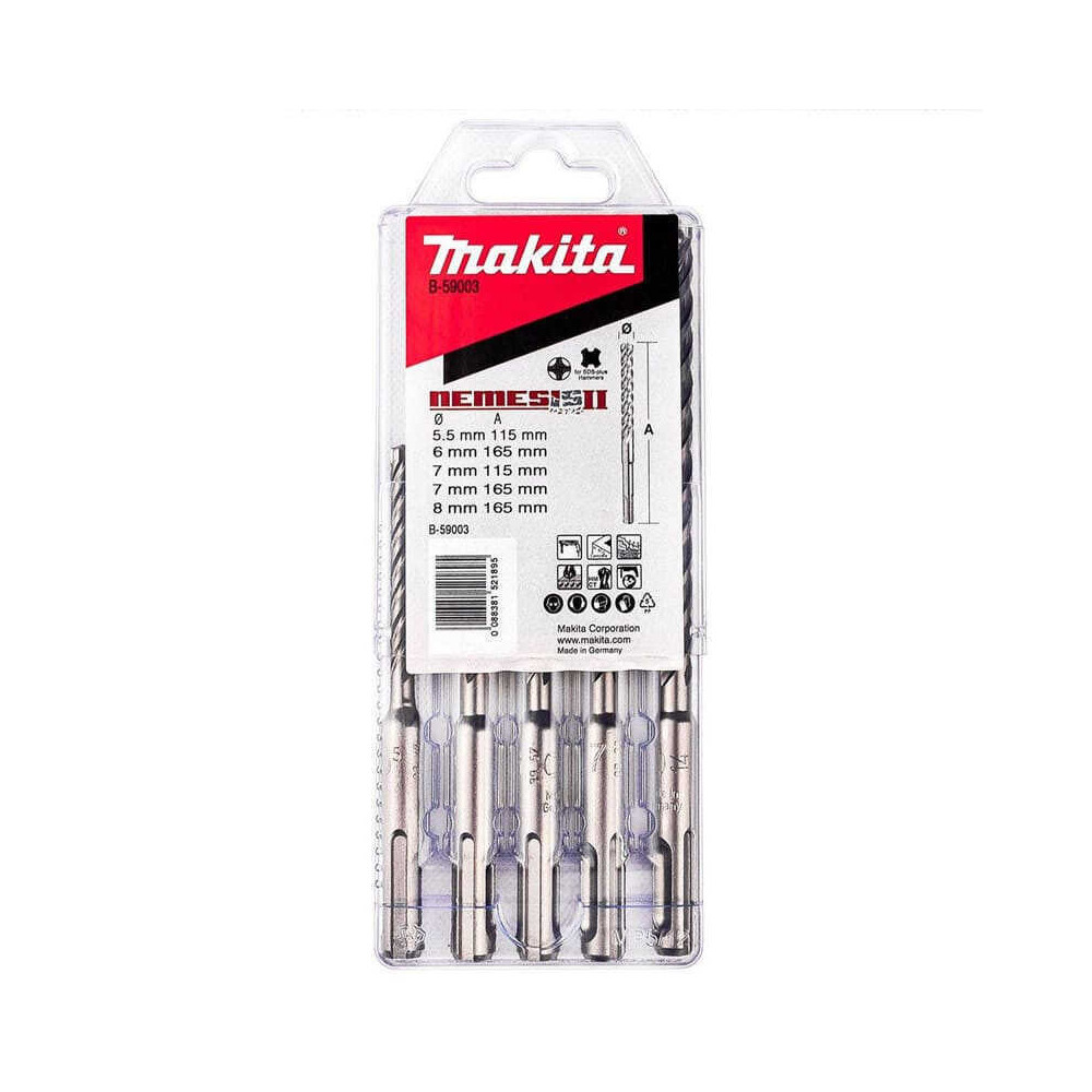 Coffret de 5 forets carbure 5,5 à 8 mm Makita B-59003 | ProForPro