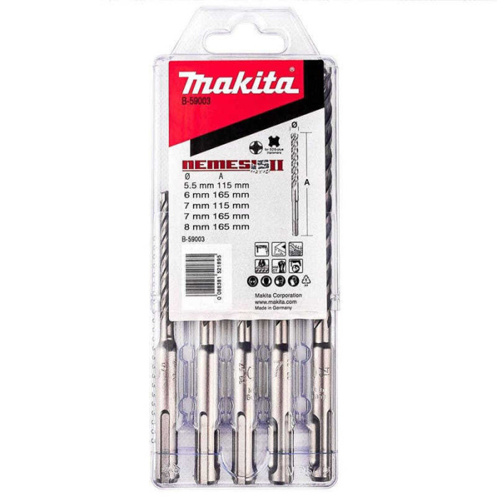 Coffret de 5 forets carbure 5,5 à 8 mm Makita B-59003 | ProForPro