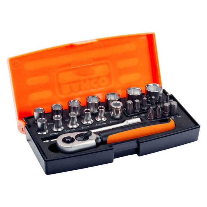 Coffret 25 douilles 1/4" et embouts Bahco SL25 | ProForPro