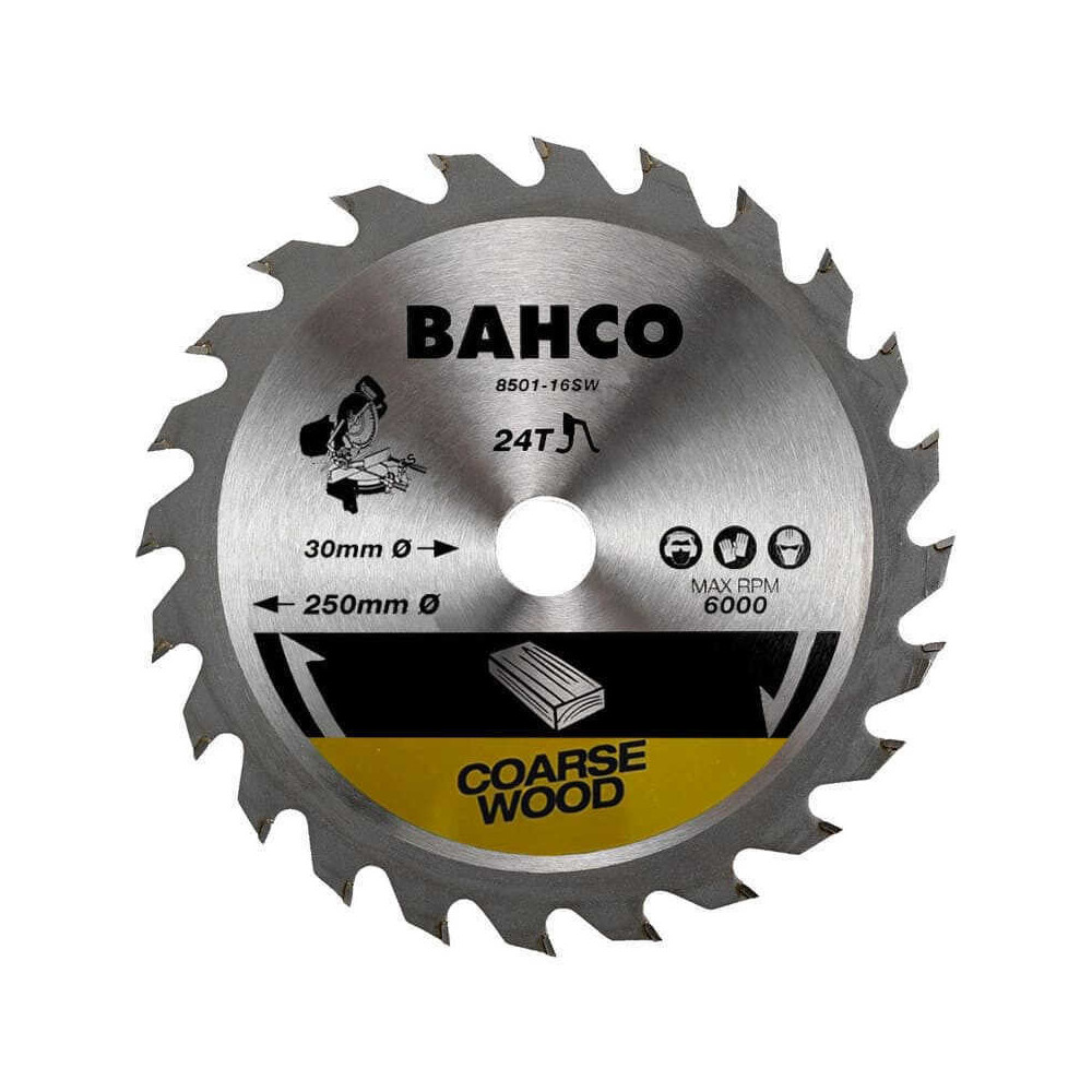 Lame scie circulaire bois Ø216 mm 24 dents Bahco 8501-16SW | ProForPro