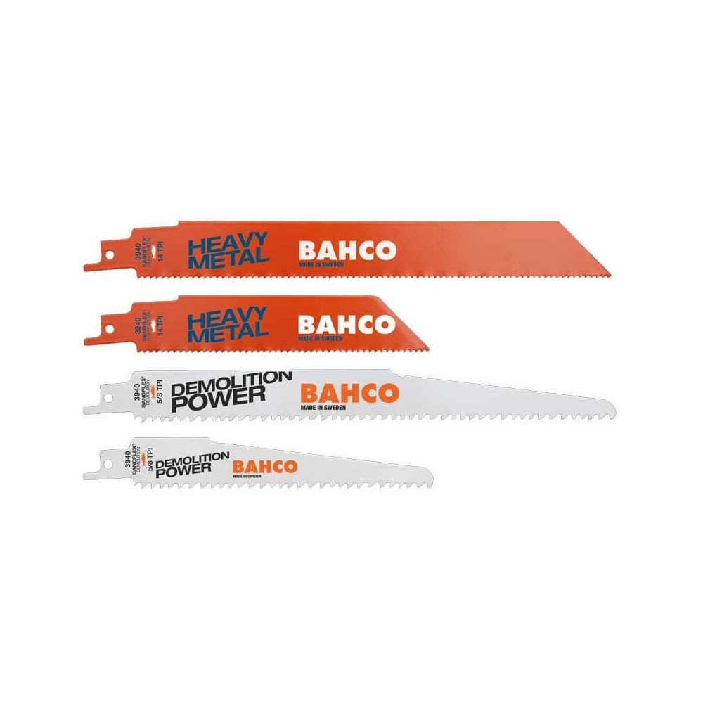 Jeu 5 lames scie sabre bimétal métaux Bahco 3940-HDD-SET-5P