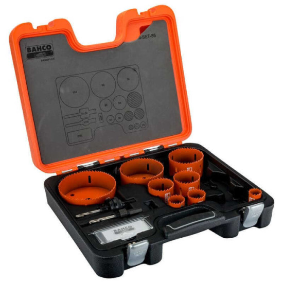 Coffret 12 scies trépans bimétal Sandflex 25-114 mm Bahco 3834-SET-86 | ProForPro