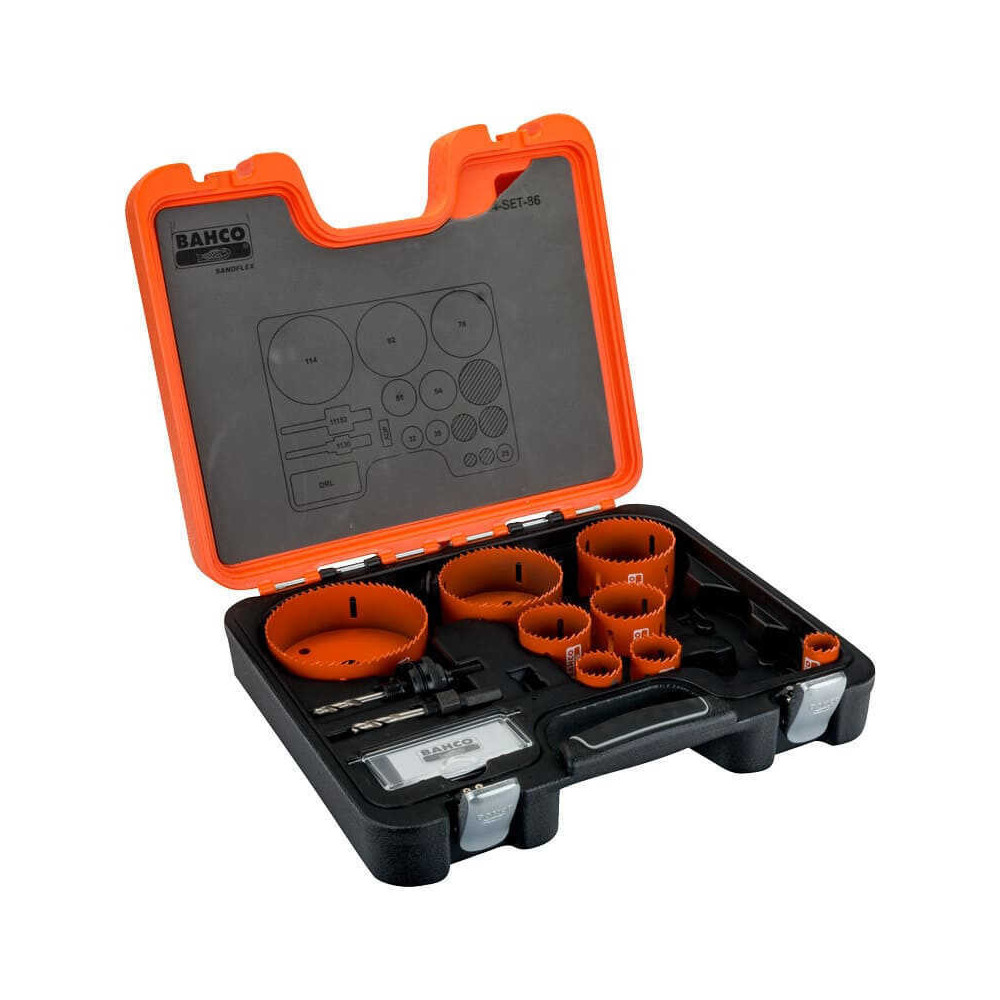 Coffret 12 scies trépans bimétal Sandflex 25-114 mm Bahco 3834-SET-86 | ProForPro