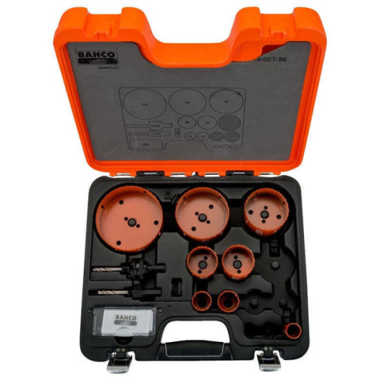Coffret 12 scies trépans bimétal Sandflex 25-114 mm Bahco 3834-SET-86 | ProForPro