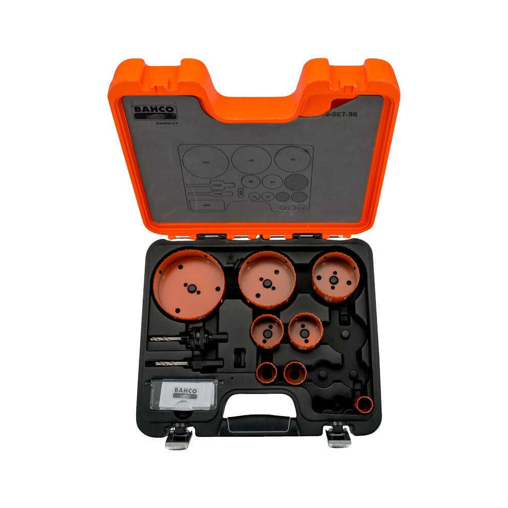 Coffret 12 scies trépans bimétal Sandflex 25-114 mm Bahco 3834-SET-86 | ProForPro
