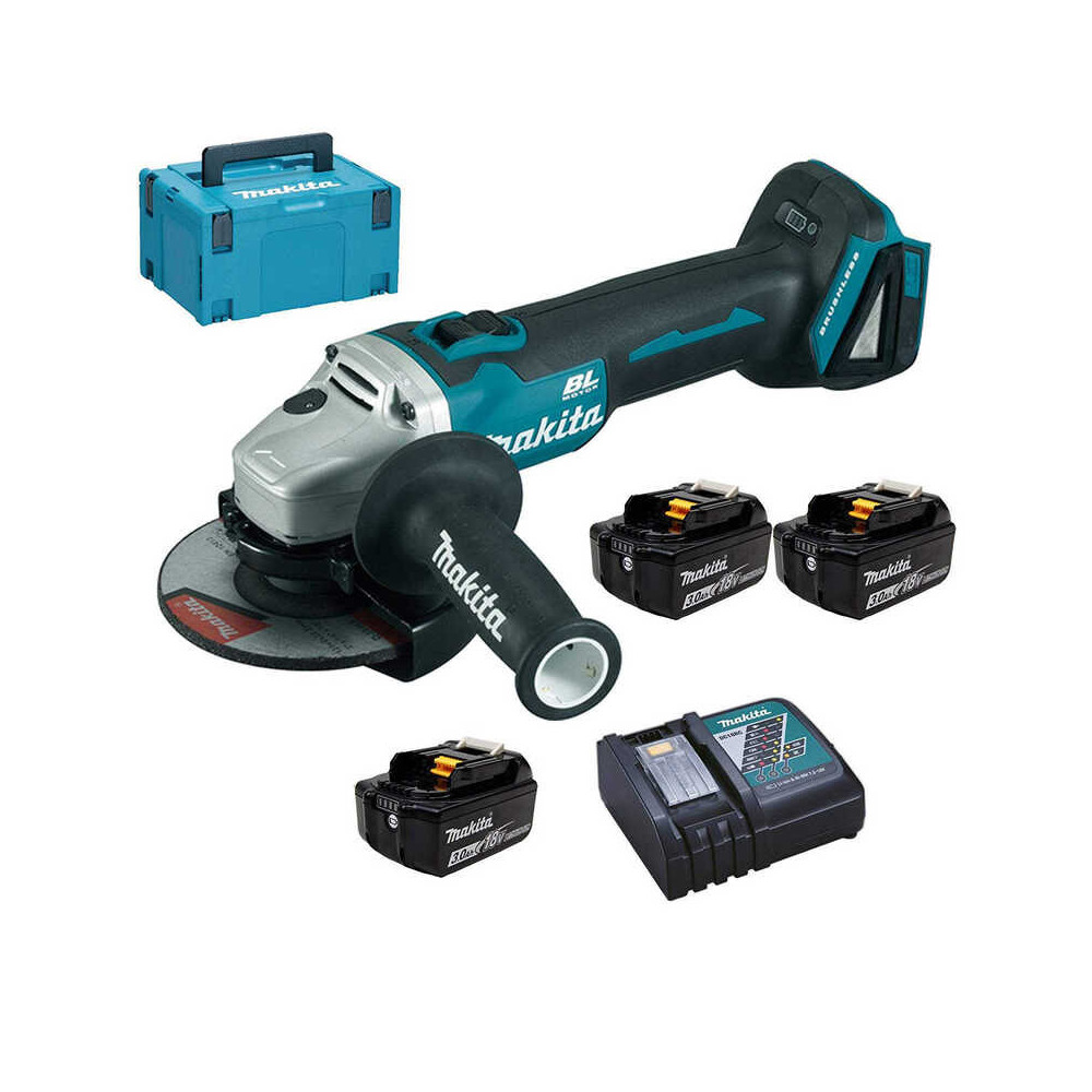 Meuleuse d'angle 18 V LXT Ø 125 mm Makita DGA504RF3J MAKPAC