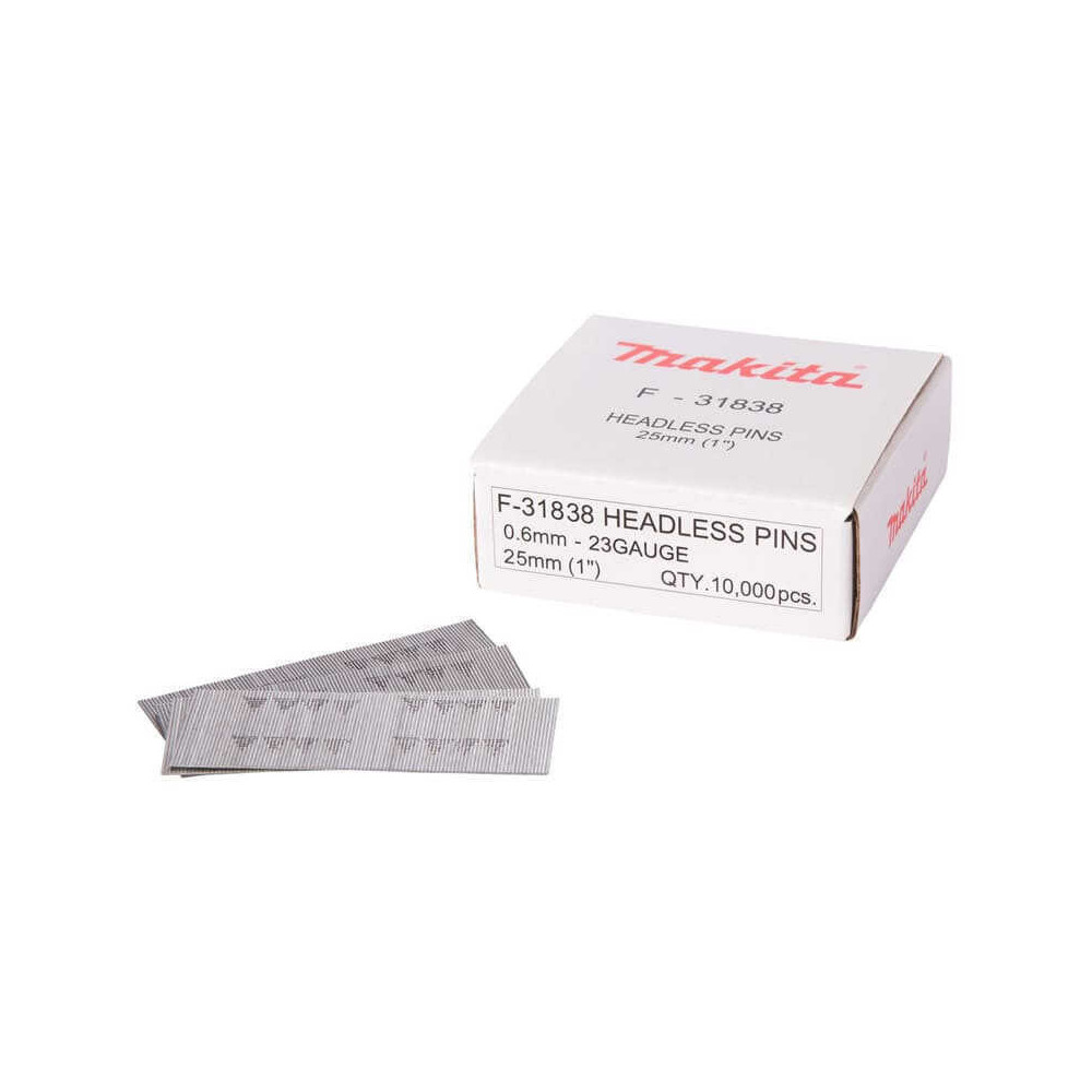 Clous finettes 23 Ga 25 mm galvanisés 10 000 pcs Makita F-31838 | ProForPro