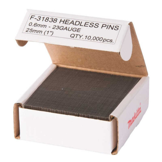 Clous finettes 23 Ga 25 mm galvanisés 10 000 pcs Makita F-31838 | ProForPro