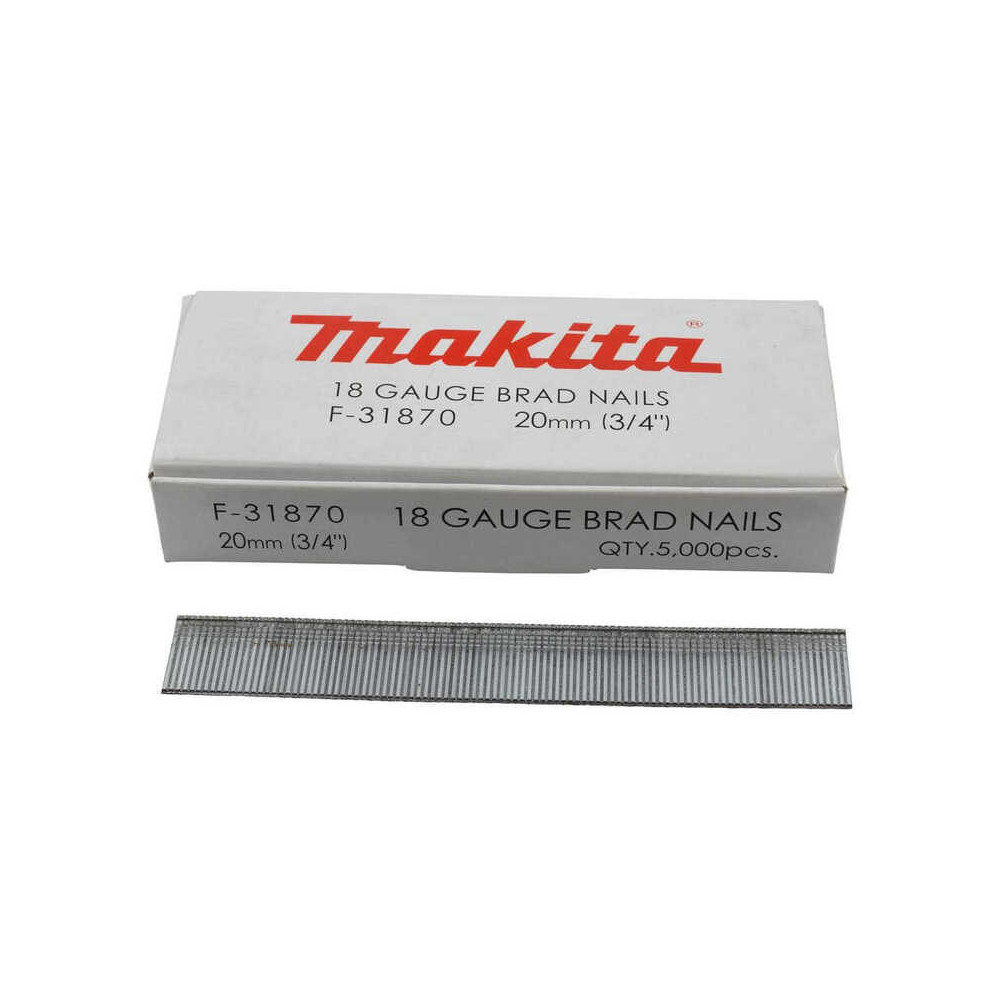 Clous mini-brads 18 Ga 20 mm galvanisés 5000 pcs Makita F-31870 | ProForPro