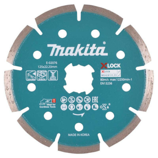 Disque diamant béton Ø125 mm X-LOCK Makita E-02076 | ProForPro