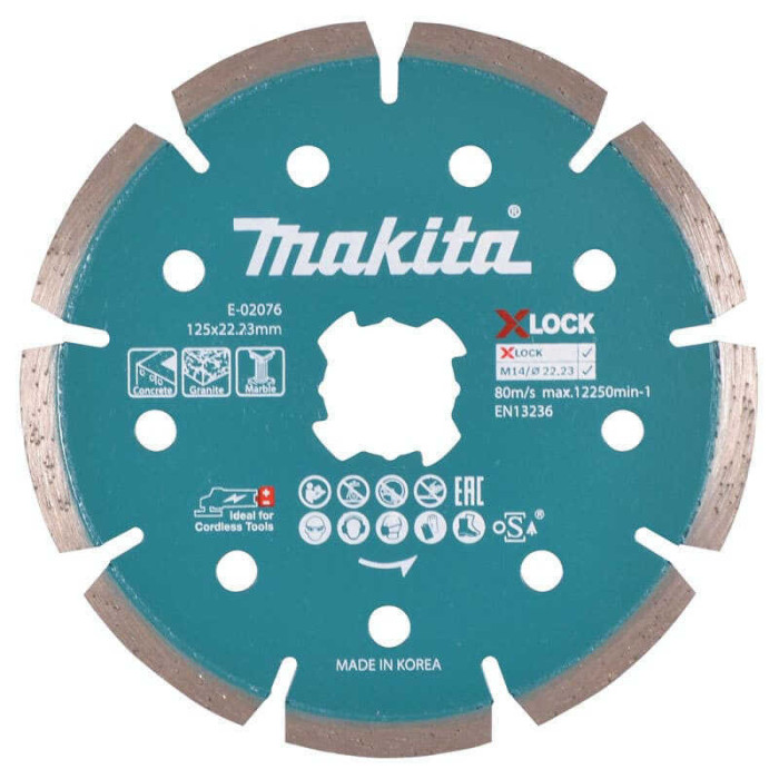 Disque diamant béton Ø125 mm X-LOCK Makita E-02076 | ProForPro