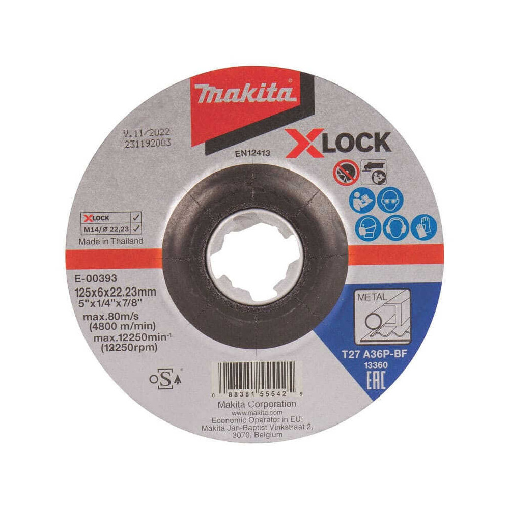 Disque à ébarber Ø125 mm X-LOCK Makita E-00393 | ProForPro