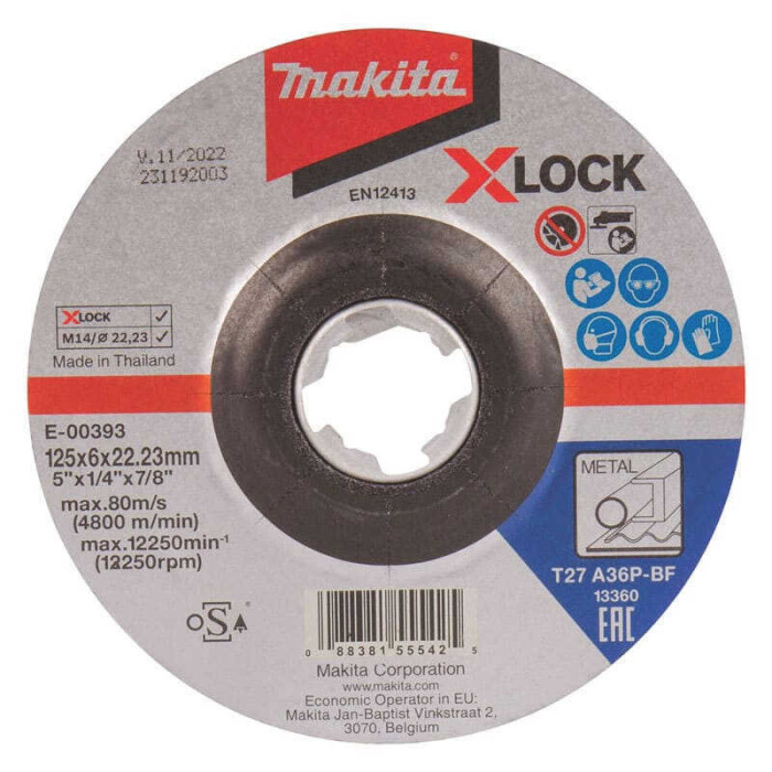 Disque à ébarber Ø125 mm X-LOCK Makita E-00393 | ProForPro