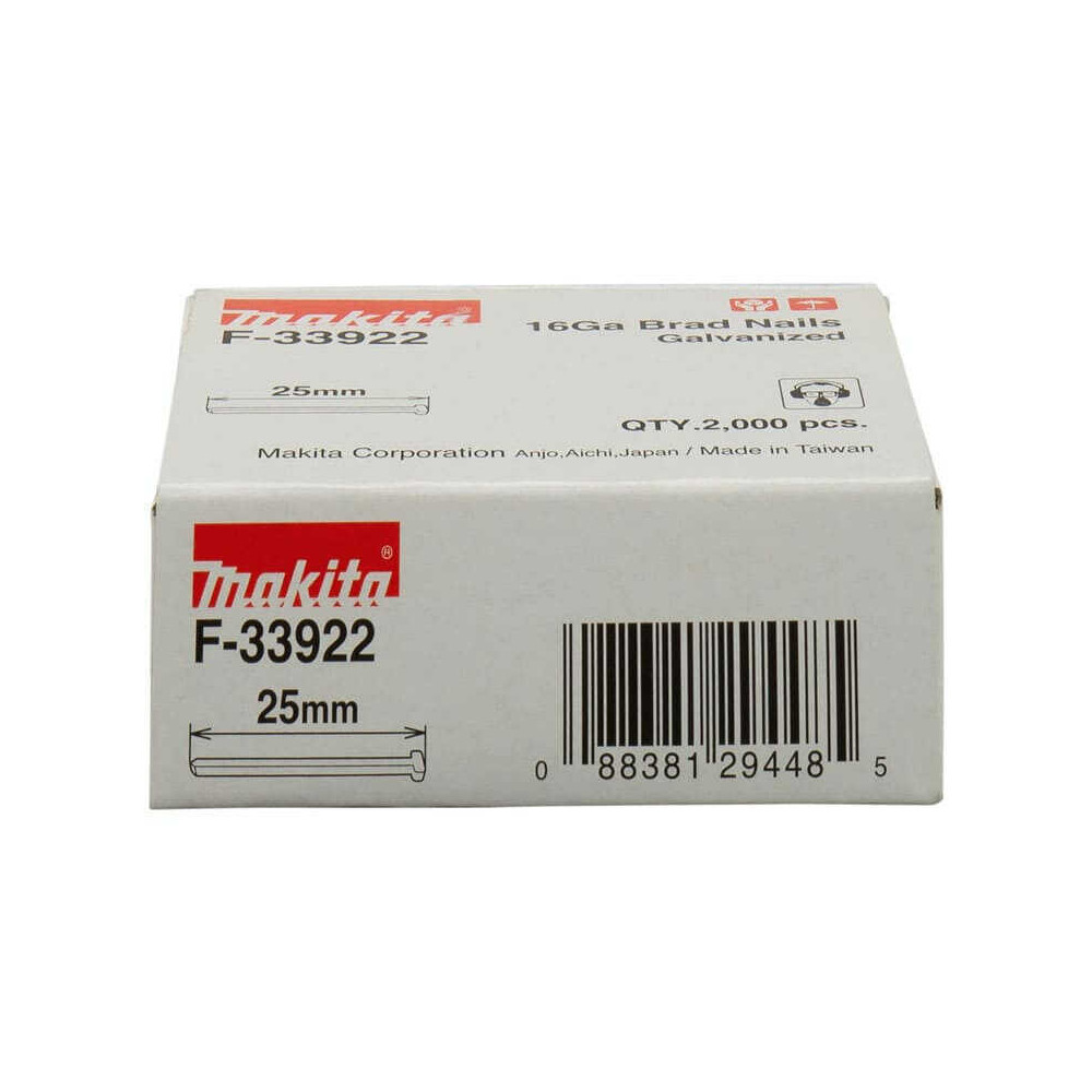Clous Brads 16 Ga galvanisés Makita F-33922 (2000 pcs) | ProForPro