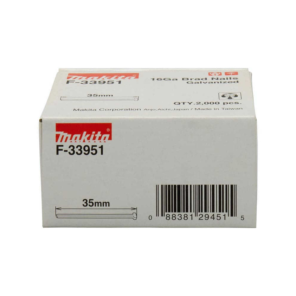 Clous Brads 16 Ga galvanisés 35 mm Makita F-33951 (2000 pcs) | ProForPro