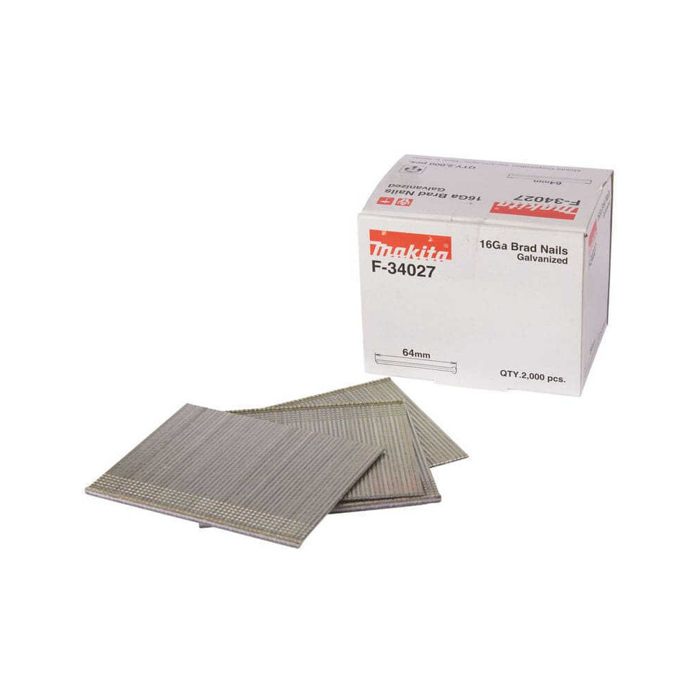 Clous Brads 16 Ga galvanisés 64 mm Makita F-34027 (2000 pcs) | ProForPro