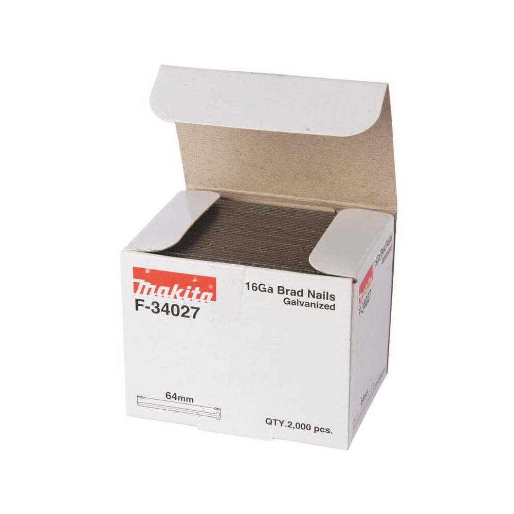 Clous Brads 16 Ga galvanisés 64 mm Makita F-34027 (2000 pcs) | ProForPro