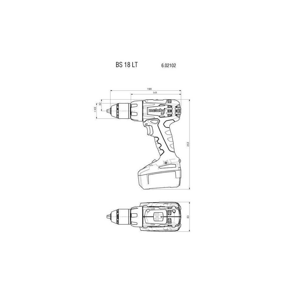 Perceuse-visseuse 18 V Metabo BS 18 LT machine seule