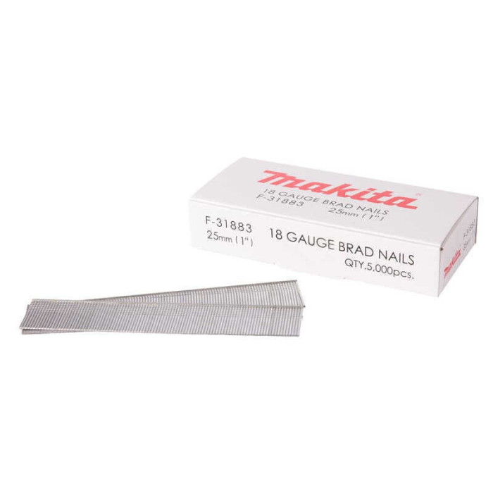 Clous mini-brads 18 Ga 25 mm galvanisés 5000 pcs Makita F-31883 | ProForPro