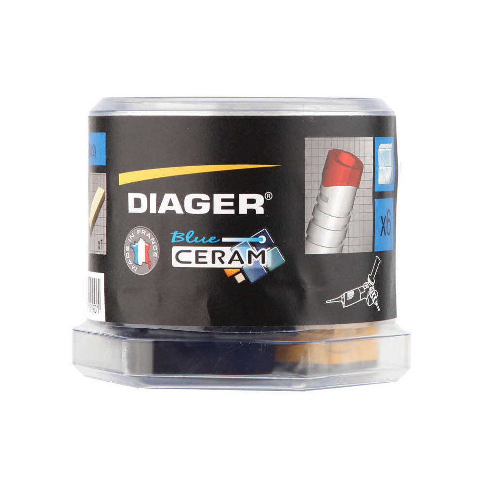 Lot de 4 forets céramique Blue Ceram + mandrin Diager 426C