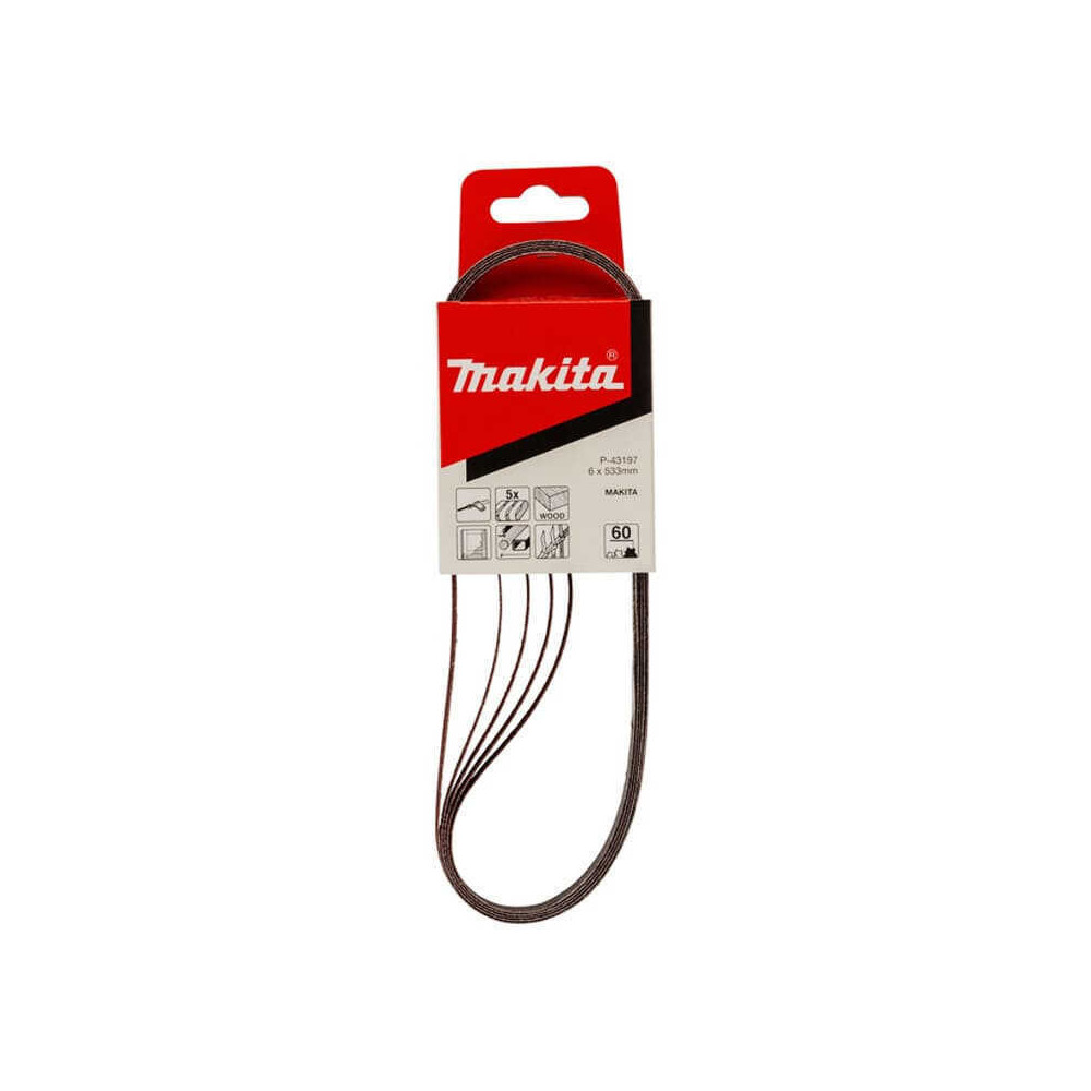Bandes abrasives 6x533 mm grain 60 x5 Makita P-43197 | ProForPro