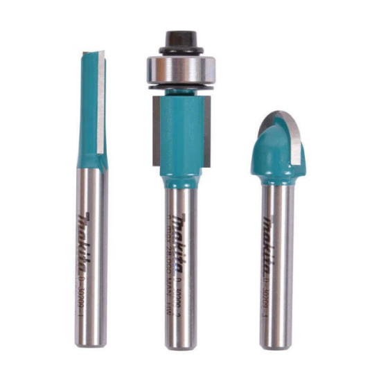 Ensemble fraises Ø6 mm défonceuse affleureuse Makita D-30209