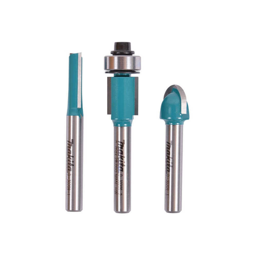 Ensemble fraises Ø6 mm défonceuse affleureuse Makita D-30209