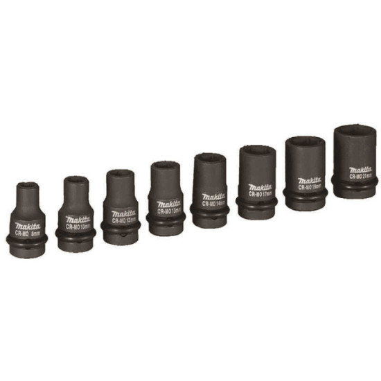 Coffret de 9 douilles 1/2" Makita B-66232 pour boulonneuses à chocs | ProForPro