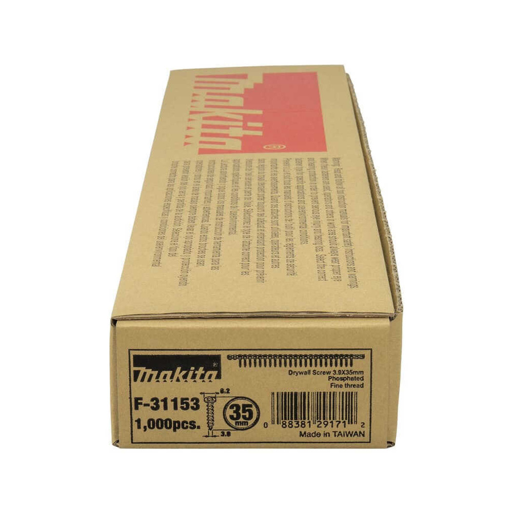 Vis en bande placo Makita F-31153 pour armature métallique jusqu'à 0,75 mm | ProForPro